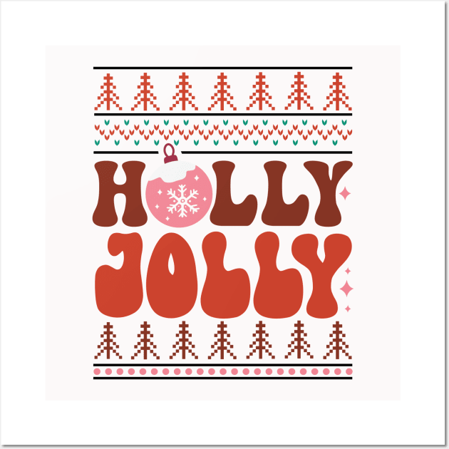 Holly Jolly Wall Art by MZeeDesigns